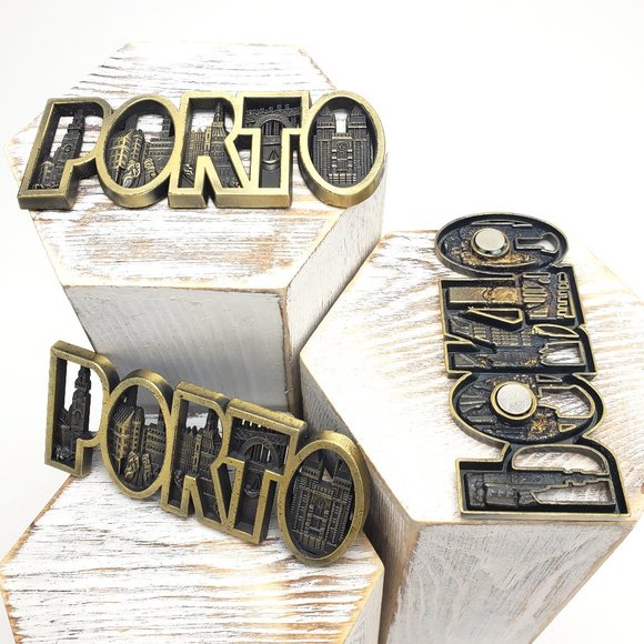 Porto Portugal Metal Fridge Magnet Travel Souvenir Bronze Magnets Collection 3D - Picture 2 of 3